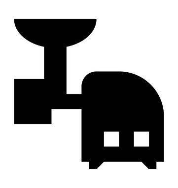 Doğrayıcılardan makine düz vektör simgesi