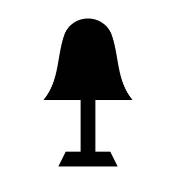 Masa lambası düz vektör simgesi