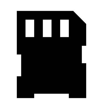 Bellek Kartı Düz Vektör Simgesi