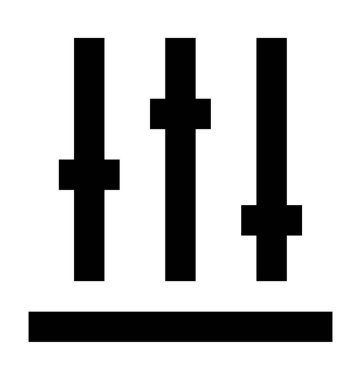 dengeleyici düz vektör simgesi