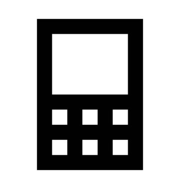 hesap makinesi düz vektör simgesi