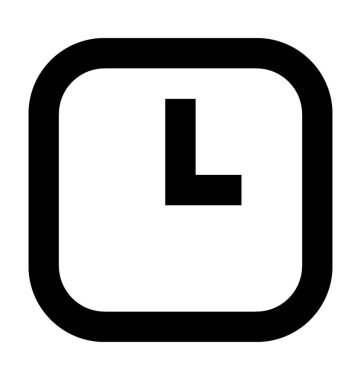 saat düz vektör simgesi