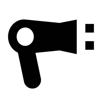 Saç kurutma makinesi düz vektör simgesi