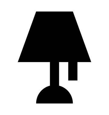 Masa lambası düz vektör simgesi