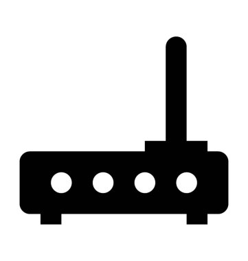 Internet Modem düz vektör simgesi