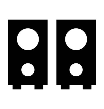 Hoparlör Düz Vektör Simgesi