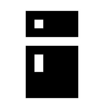 Buzdolabı düz vektör simgesi