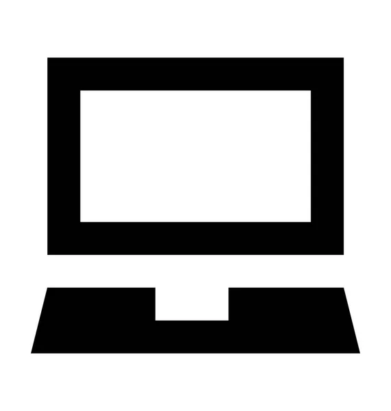 Laptop Flachvektorsymbol — Stockvektor