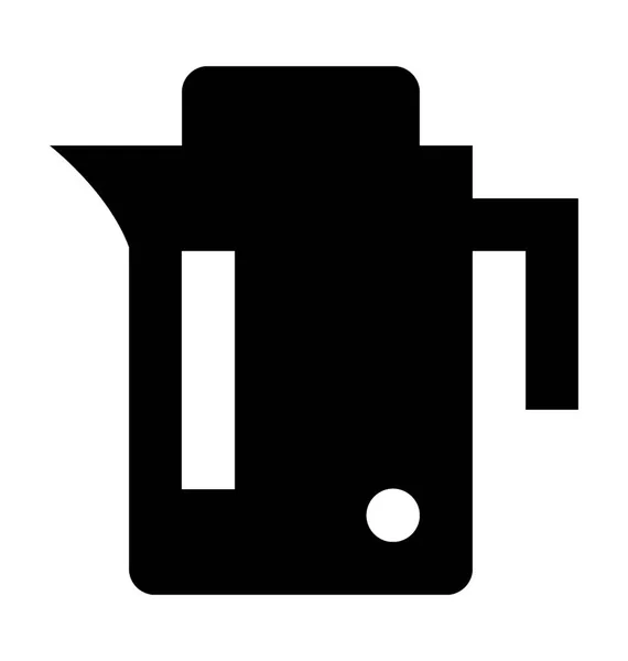 Електричний Чайник Плоский Вектор Значок — стоковий вектор