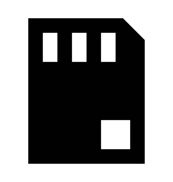 Flat Vector Icon Für Speicherkarten — Stockvektor