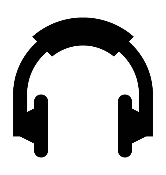 Kopfhörer Flat Vector Icon — Stockvektor