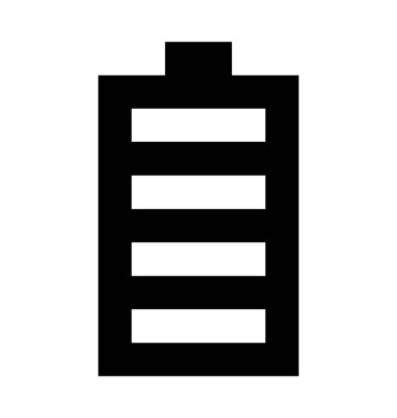 Tam pil düz vektör simgesi