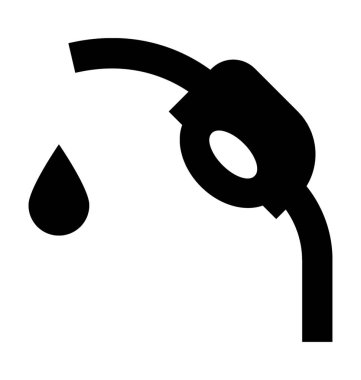 Yakıt pompa meme düz vektör simgesi