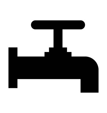 Su musluk düz vektör simgesi