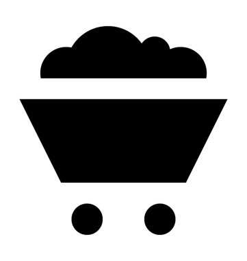 Mayın sepeti düz vektör simgesi