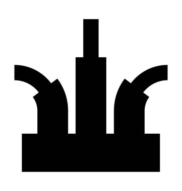 Egzoz boruları düz vektör simgesi