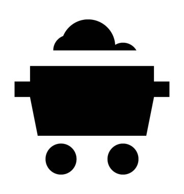 Mayın sepeti düz vektör simgesi