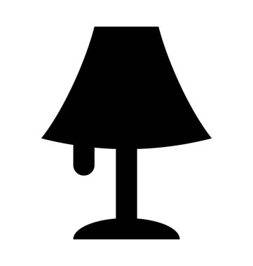 Masa lambası düz vektör simgesi