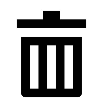 Çöp Kovası düz vektör simgesi