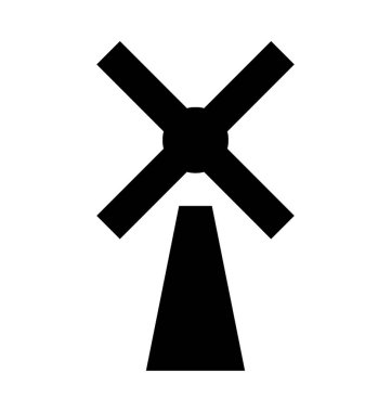 Yel değirmeni daire vektör simgesi