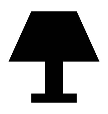 Masa lambası düz vektör simgesi