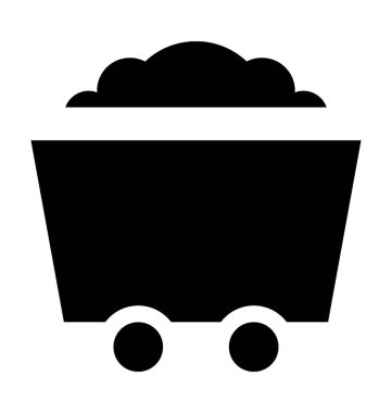 Mayın sepeti düz vektör simgesi 