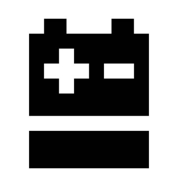 Araba Pili Düz Vektör Simgesi