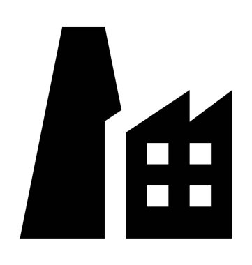 Fabrika Düz Vektör Simgesi