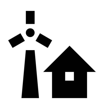 Yel değirmeni daire vektör simgesi