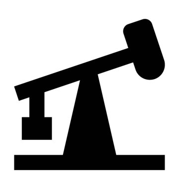 Petrol pompa jack düz vektör simgesi