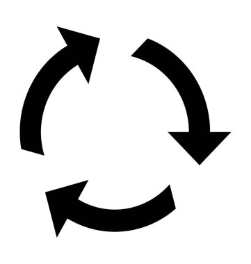 Oklar düz vektör simge Yenile