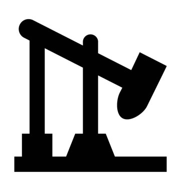 Petrol pompa jack düz vektör simgesi