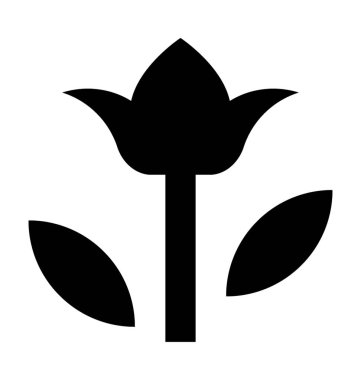 Lale düz vektör simgesi