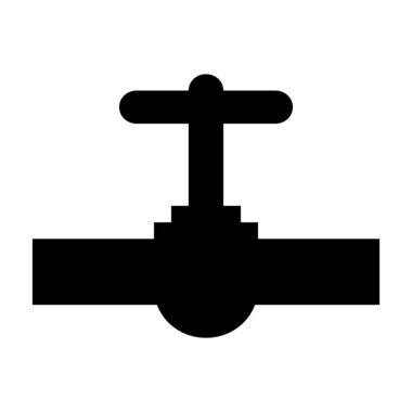 Boru vanası düz vektör simgesi