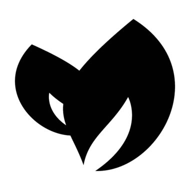 İki yaprak düz vektör simgesi