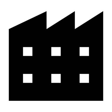 Fabrika Düz Vektör Simgesi