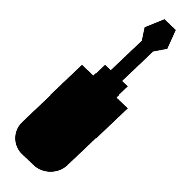 Tornavida Düz Vektör Simgesi