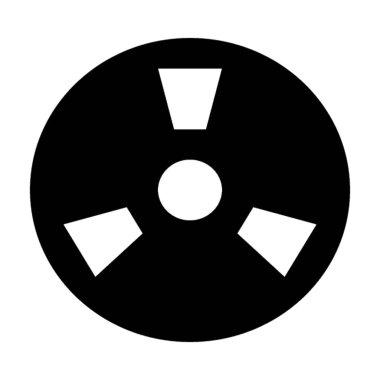 Radyoaktif düz vektör simgesi