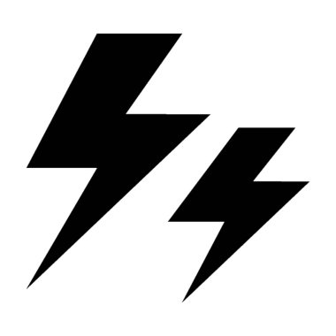 Thunderbolt düz vektör simgesi