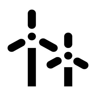 Yel değirmeni daire vektör simgesi