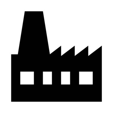 Fabrika Düz Vektör Simgesi