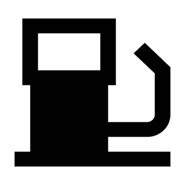 Yakıt pompa düz vektör simgesi