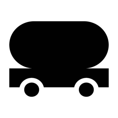 Kargo tren yassı vektör simgesi