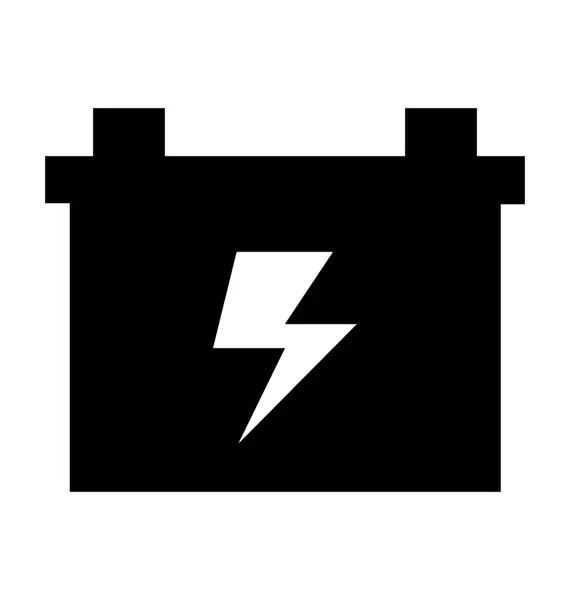 Car Battery Flat Vector Icon — Stock Vector