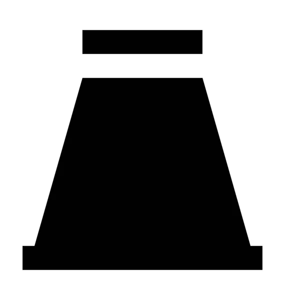 Kärnkraftverket Platt Vektor Symbol — Stock vektor