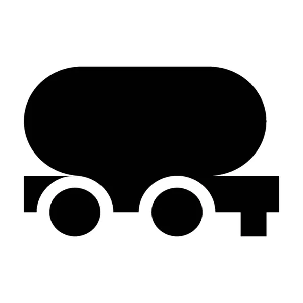 Cargo Zug Flache Vektor Symbol — Stockvektor