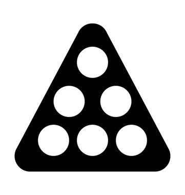 Bilardo topları düz vektör simgesi