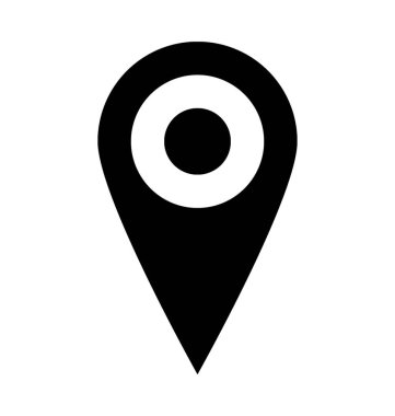 harita pin düz vektör simgesi