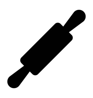 Hamur rulo düz vektör simgesi