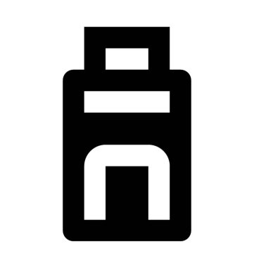 Bagaj çanta düz vektör simgesi